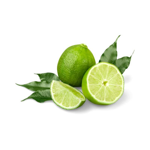 Fresh green Limes at zucchini